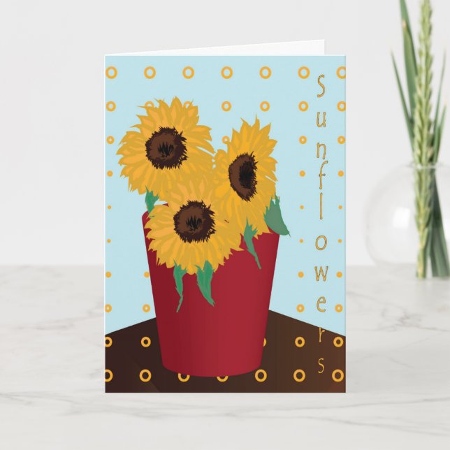 Sunflower Greeting Card (Front)