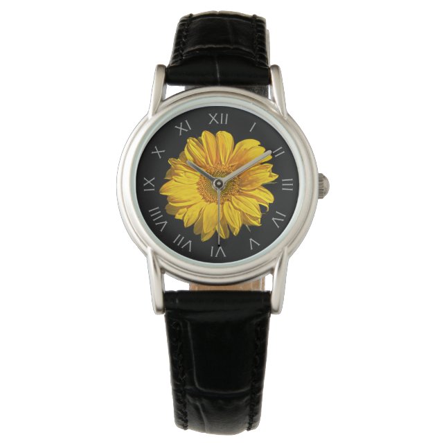 Sunflower Grey Roman Numbers waa Watch (Front)