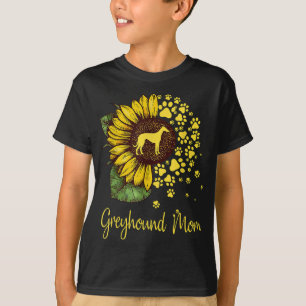 Sunflower Greyhound Mum Dog Lover T-Shirt