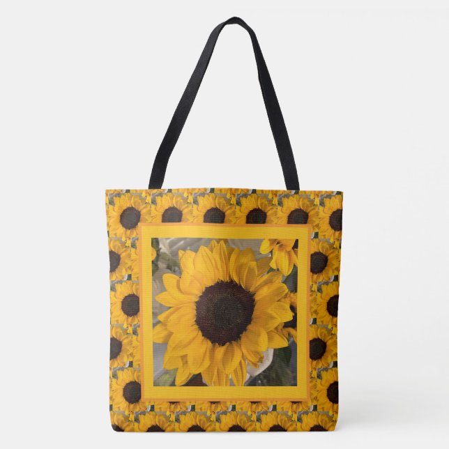 Sunflower Grow & Bloom Tote Bag (Front)