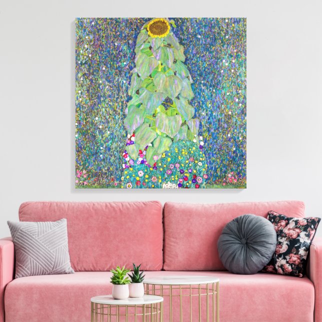 Sunflower | Gustav Klimt | Canvas Print (Insitu(LivingRoom))