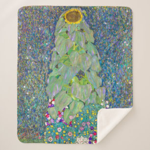 Sunflower   Gustav Klimt   Sherpa Blanket