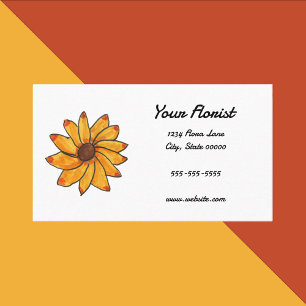 Sunflower Hand Drawn Personalize Business Card