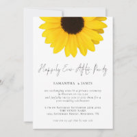 Sunflower Happily Ever After Party Wedding