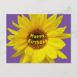 Sunflower Happy Birthday Postcard