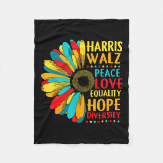 Sunflower Harris-wheimer 2024 Peace Lgbt Harris-w Fleece Blanket
