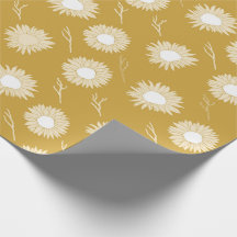 Sunflower head flower wrapping paper