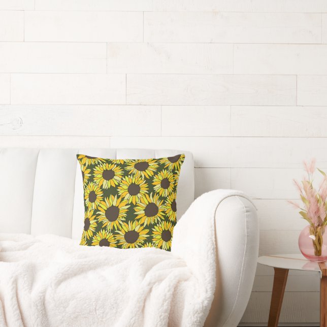 Sunflower head summer flower  cushion (Couch)