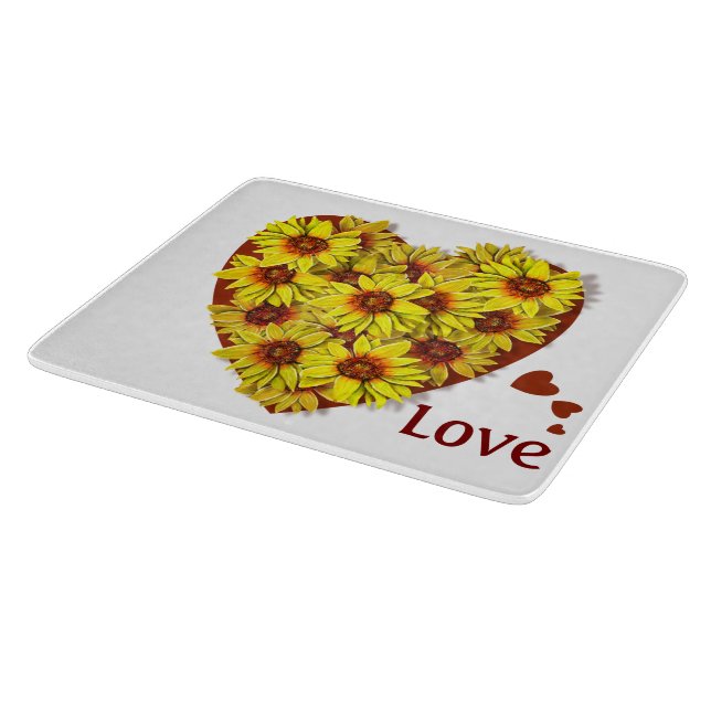 Sunflower Heart Cutting Board (Corner)