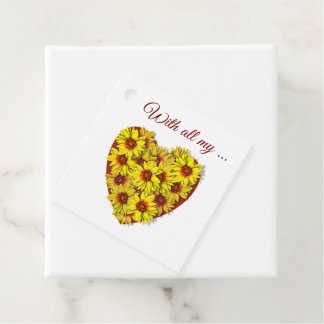 Sunflower Heart Gift Tags