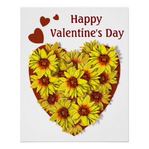 Sunflower Heart Poster