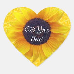 Sunflower Heart Sticker