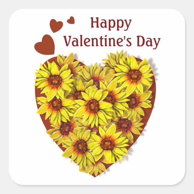Sunflower Heart Sticker (Front)