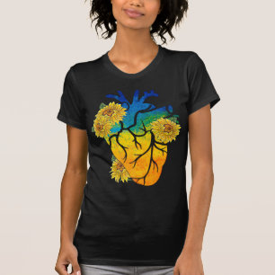 Sunflower Heart Ukraine Ukrainian Flag Stand With T-Shirt