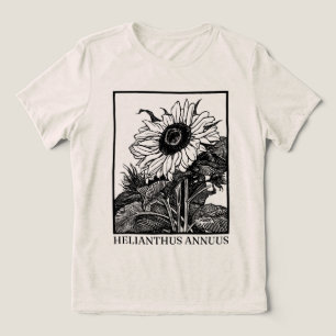 Sunflower (Helianthus annuus)  Tri-Blend Shirt