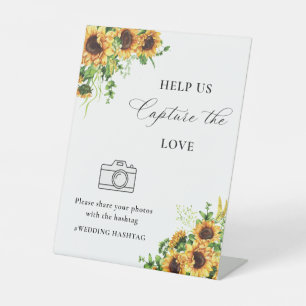 Sunflower Help Us Capture The Love Sign