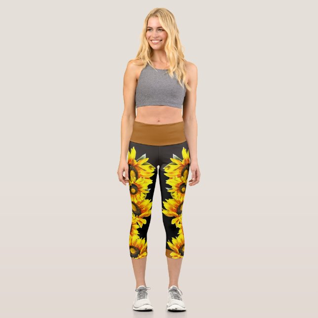 Sunflower High Waisted Capris (Front)