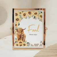Sunflower Highland Cow Baby Shower Food