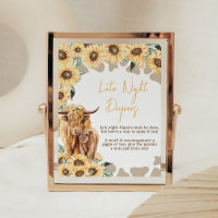 Sunflower Highland Cow Late Night Diapers