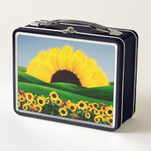 SUNFLOWER HILL METAL LUNCH BOX