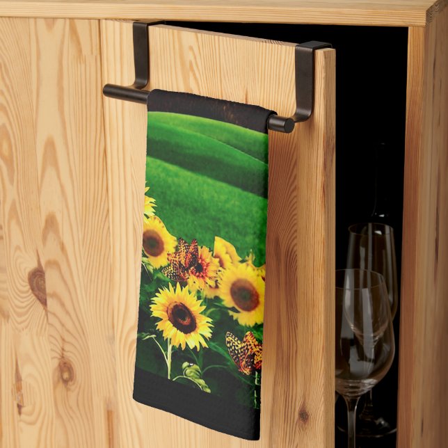 SUNFLOWER HILL TEA TOWEL (Thirds Fold)