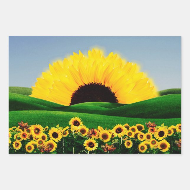 SUNFLOWER HILL WRAPPING PAPER SHEET (Front)