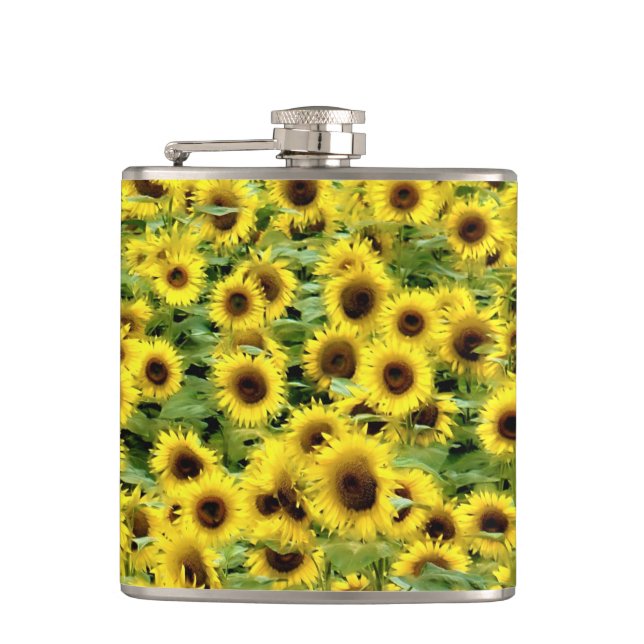 Sunflower Hip Flask (Front)