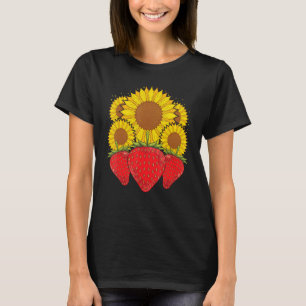 Sunflower Hippie Summer Flower Blossoms Strawberry T-Shirt