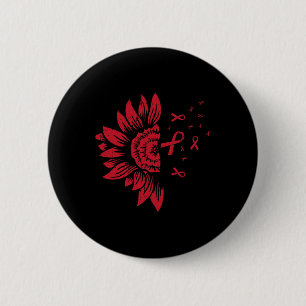Sunflower HIV Aids Brain Aneurysm Stroke Cool Awar 6 Cm Round Badge