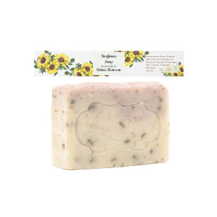 Sunflower Homemade Soap Band Wrap   Packaging Invitation Belly Band