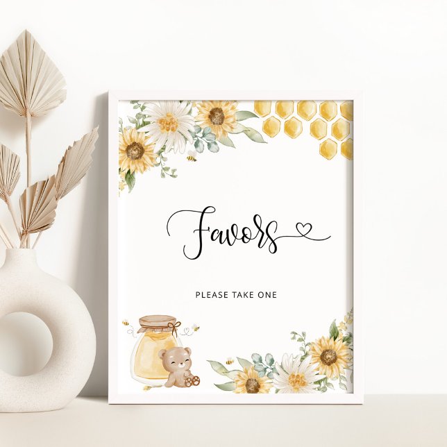 Sunflower honey bear favours poster (Creator Uploaded)