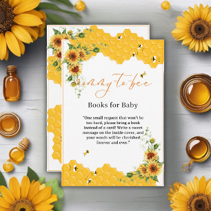 Sunflower Honeycomb Mummy-To-Bee Baby Shower Enclosure Card