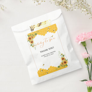 Sunflower Honeycomb Mummy-To-Bee Baby Shower Favour Bags