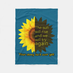 Sunflower Hope Fleece Blanket
