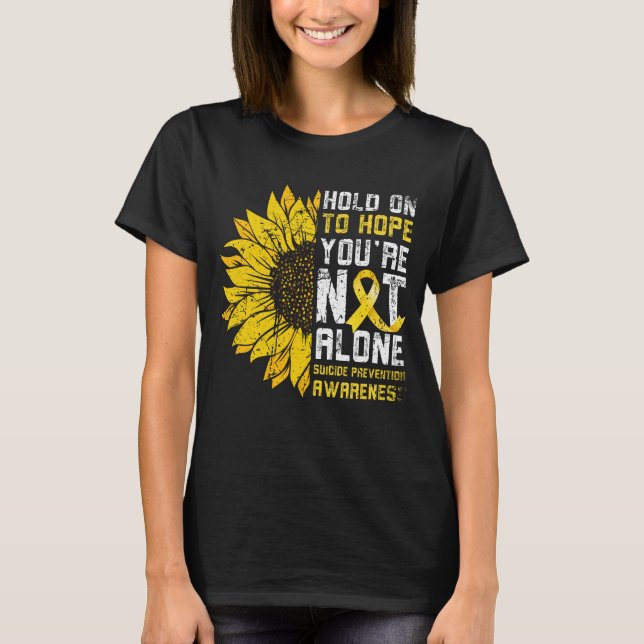 Sunflower Hope Suicide Prevention Awareness Yellow T-Shirt (Front)