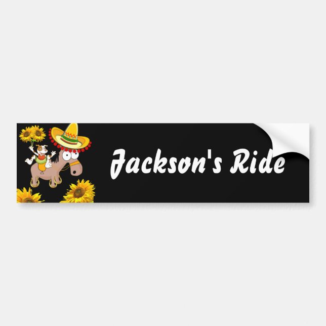 Sunflower Horse Bumper Sticker (Front)