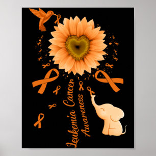 Sunflower Hummingbird Elephant Leukaemia Cancer Poster