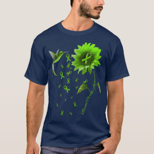 Sunflower Hummingbird Green Ribbon Mental Health A T-Shirt