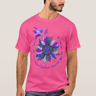 Sunflower Hummingbird Purple Blue Ribbon Emanuel S T-Shirt