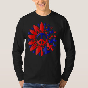 Sunflower I Stand With Taiwan Peace Peace In Taiwa T-Shirt
