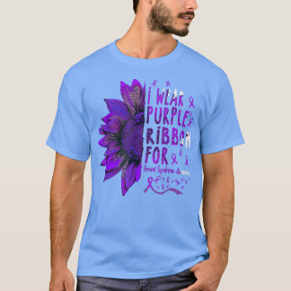 Sunflower I Wear Purple Ribbon for Dravet Syndrome T-Shirt