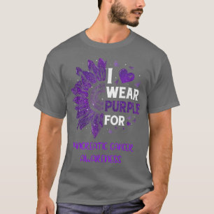 Sunflower I Wear Purple Ribbon Pancreatic Cancer A T-Shirt