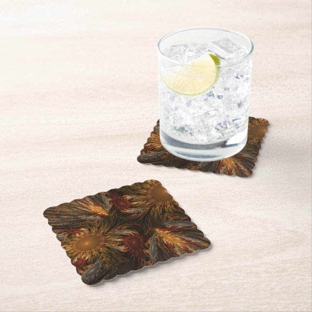 Sunflower Impressions Paper Coaster (Insitu)