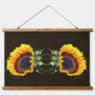 Sunflower In Sunshine Abstract Flower Art Hanging Tapestry