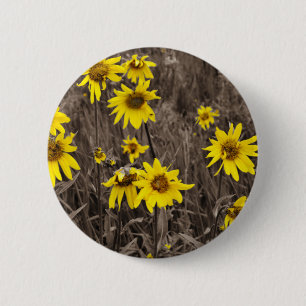 Sunflower in the Rocky Mountain 6 Cm Round Badge