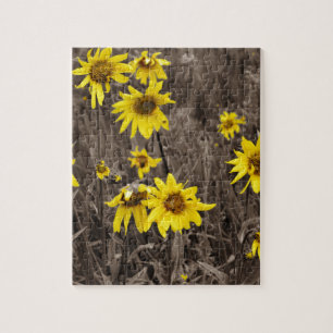 Sunflower in the Rocky Mountain Jigsaw Puzzle