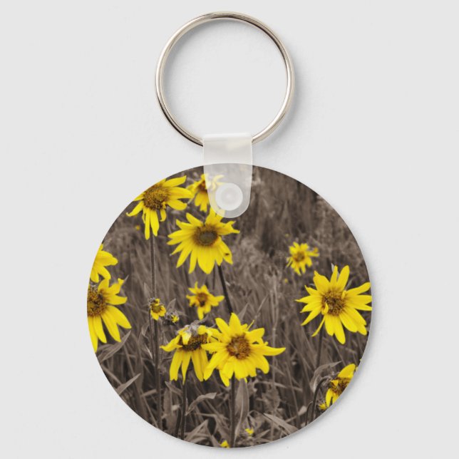 Sunflower in the Rocky Mountain Key Ring (Front)