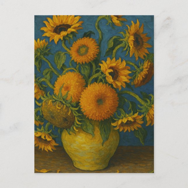 Sunflower in vase Postcard (Front)