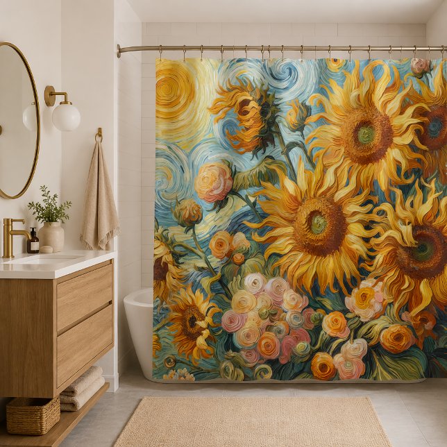 Sunflower Inspirations Shower Curtain (Creator Uploaded)