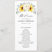 Sunflower Ivory Peony Floral Eucalyptus Wedding   